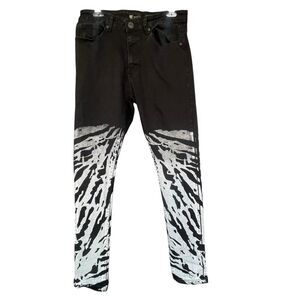 Waimea Jeans Mens 32x32 Black Skinny Fit Silver Branch Unique